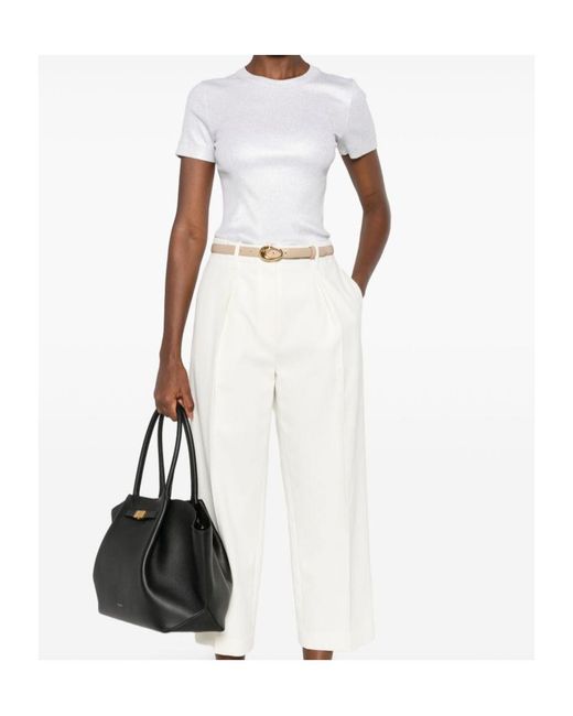 Brunello Cucinelli White Ribbed-Knit Top