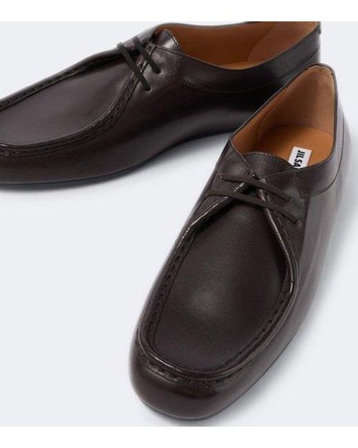 Jil Sander Brown Hood Leather Lace-Up Shoes for men