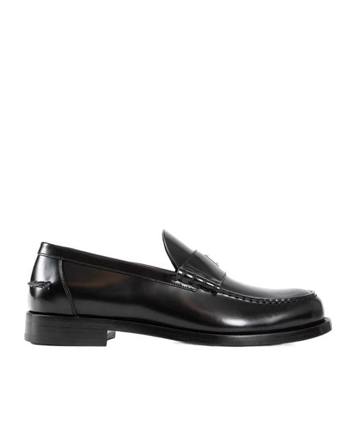 Givenchy Black Mr G Logo Plaque Loafers for men