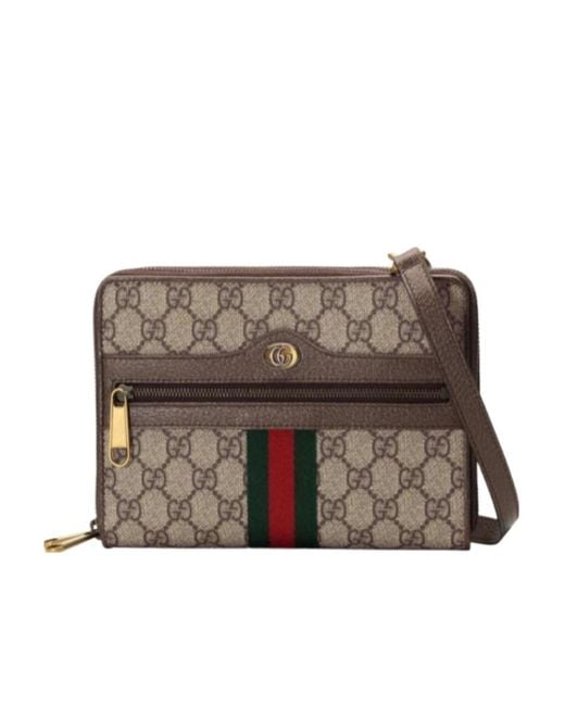 Gucci Brown Ophidia Series Small Backpacks for men