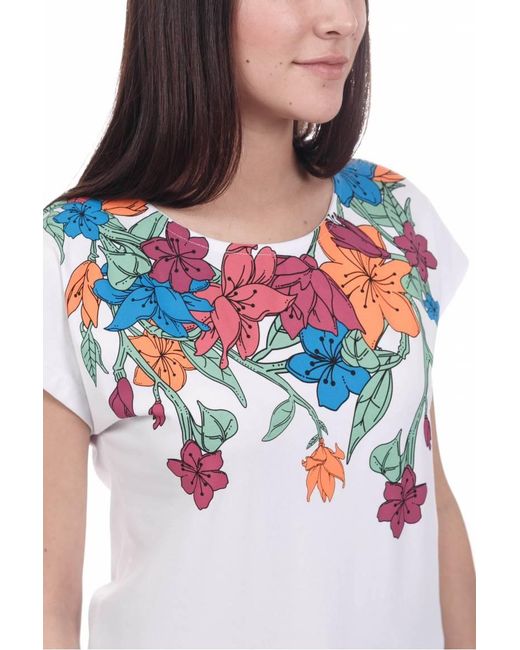 EA7 White Printed T-Shirt