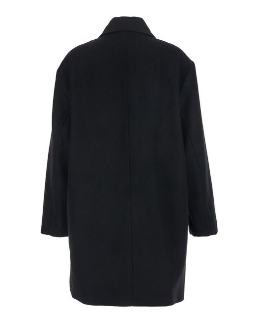Totême Blue Totême Double-Breasted Long Coat
