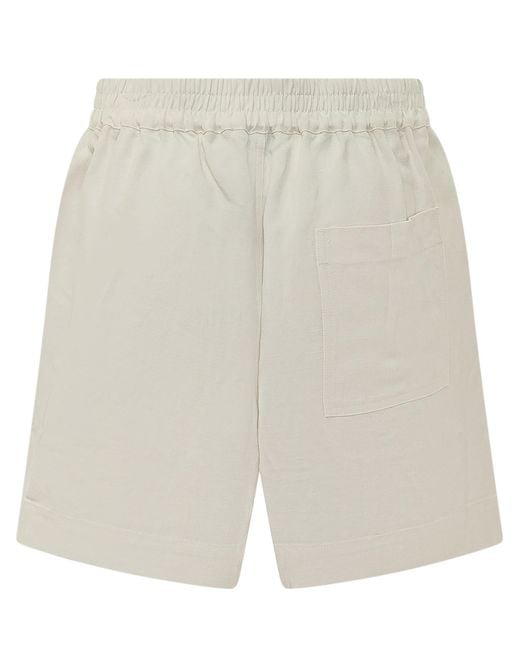 Studio Nicholson White Elastic Drawstring Shorts