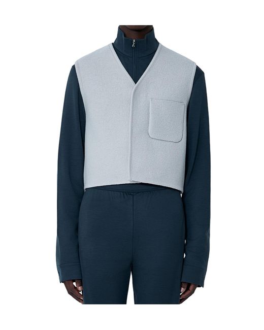 Rier Blue Walker City V-Neck Gilet for men
