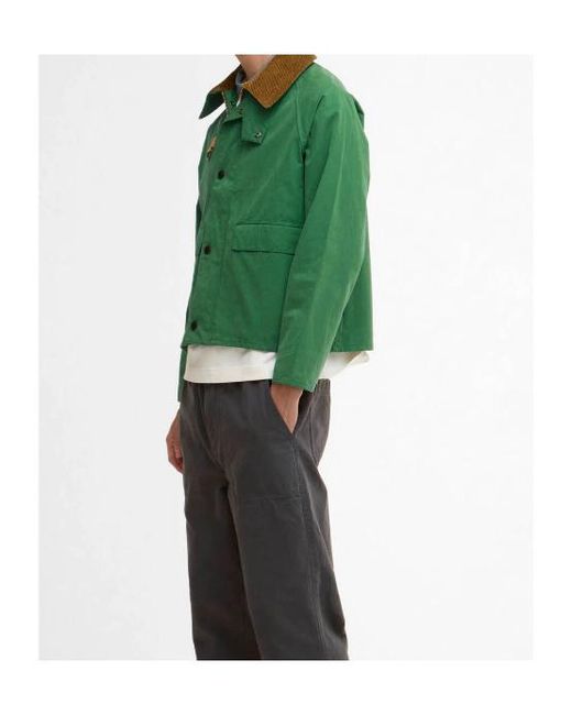 Barbour Green Spey Oversized Jacket for men