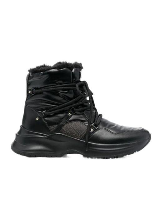 Liu Jo Black Lace-Up Ankle Boots