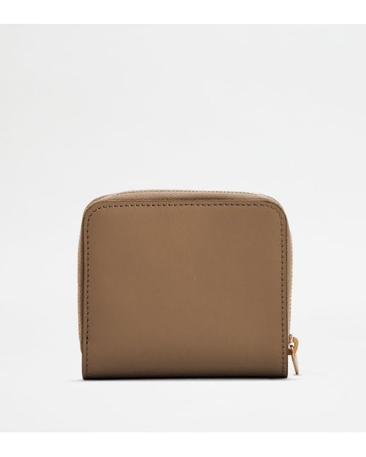 Tod's Brown Zip-Around Wallet