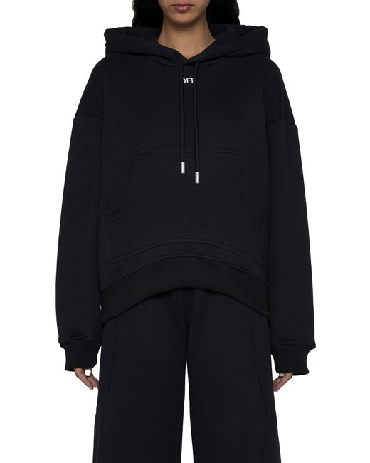 Off-White c/o Virgil Abloh Blue Drawstring Long-Sleeved Hoodie