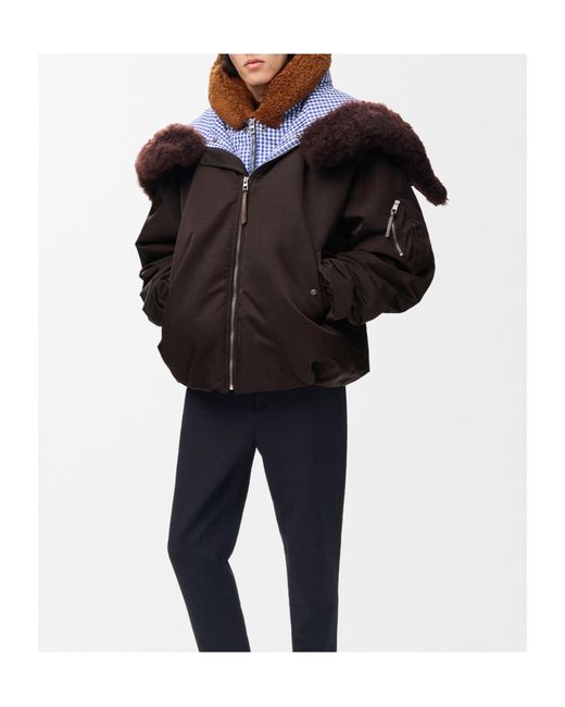 Loewe Black Zip-Up Bomber Jacket for men