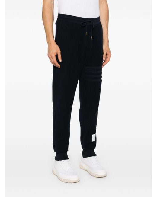 Thom Browne Black 4-Bar Drawstring Sweatpants for men