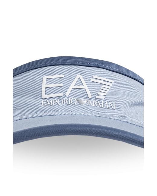 EA7 Blue Logo Detailed Tennis Pro Visor