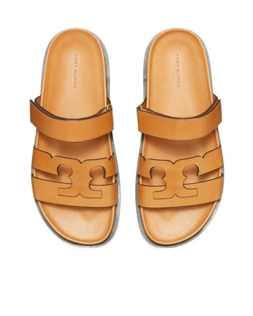Tory Burch Brown Ines Sport Slides