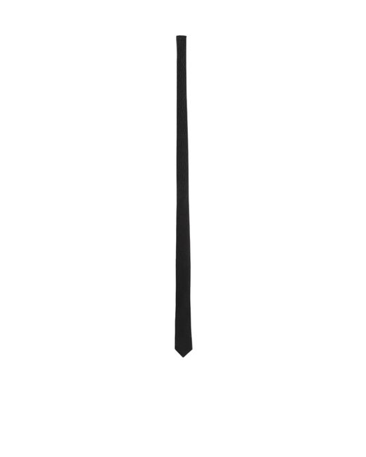 Saint Laurent White Monogram Logo Patch Tie for men