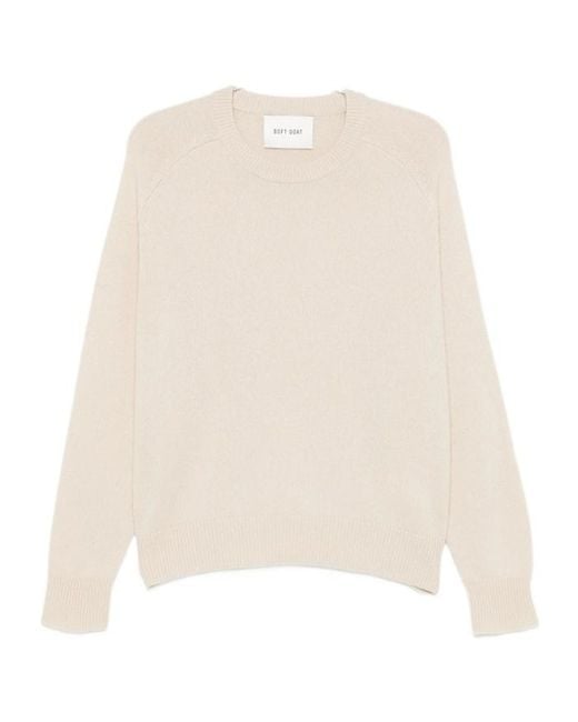 Soft Goat White Raglan-Sleeve Sweater