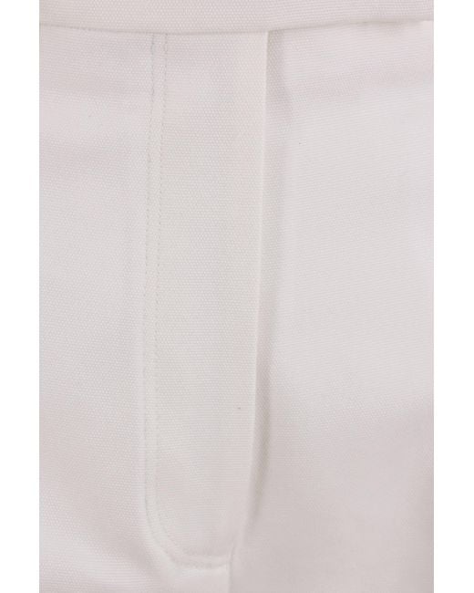 Thom Browne White Rwb Stripe Wide-Leg Trousers