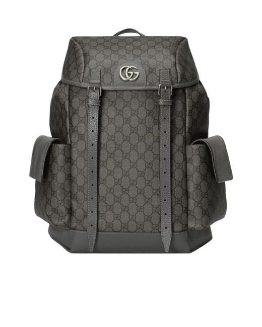 Gucci Gray Medium Ophidia Backpack for men