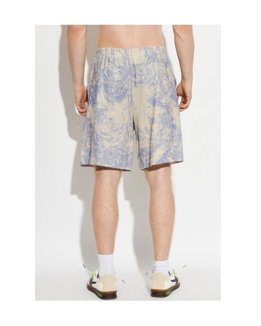 Off-White c/o Virgil Abloh Blue Elastic-Waist Shorts for men