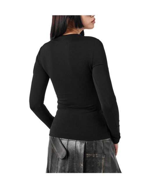 Off-White c/o Virgil Abloh Black Simple Long-Sleeved Top