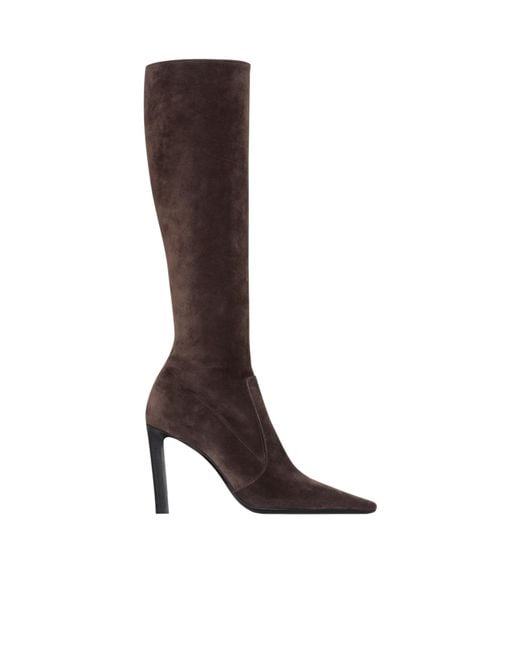 Saint Laurent Brown Francoise Boots