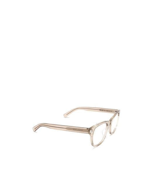 Saint Laurent White Eyewear Square Frame Glasses for men