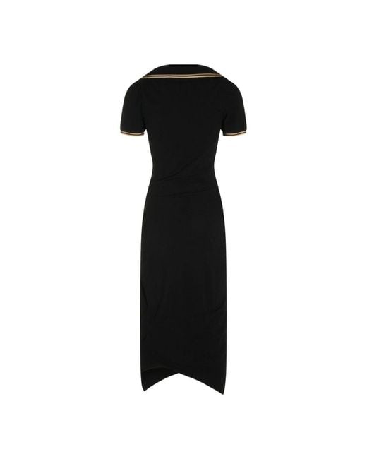 Vivienne Westwood Black Ruched Short-Sleeved Dress
