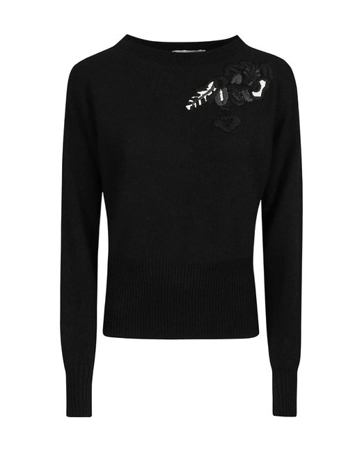 ERMANNO FIRENZE Black Long-Sleeve Knit Top