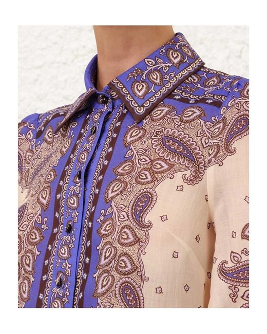 Zimmermann Purple Maxine Shirt