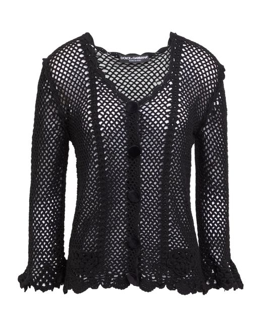 Dolce & Gabbana Black Solid Color Wool Knit Sweater