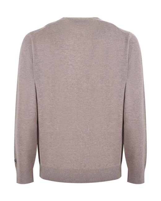 Mc2 Saint Barth Brown Heron Embroidered Crewneck Jumper for men