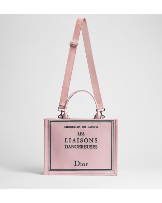 Dior Pink Medium Book Tote With Strap