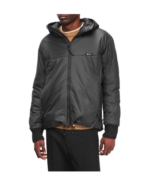 Prada Gray Hooded Padded Jacket for men