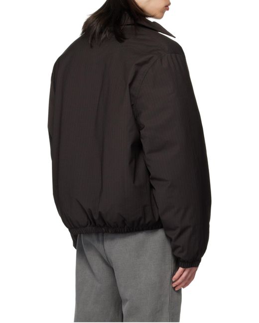 Our Legacy Black Churchill Stripe Membrane Wool for men