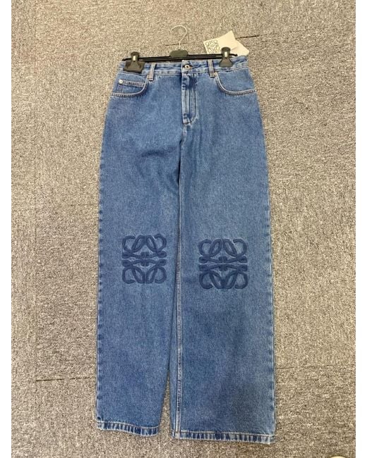 Loewe Blue Anagram Baggy Jeans
