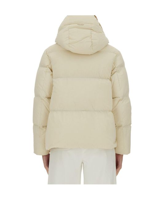 Woolrich White Zip-Up Hooded Jacket