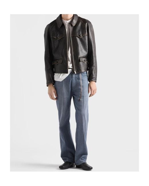 Prada Black Long-Sleeved Zip-Up Jacket for men