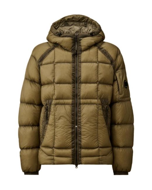 C P Company Green Lens-Detail Hooded Jacket for men