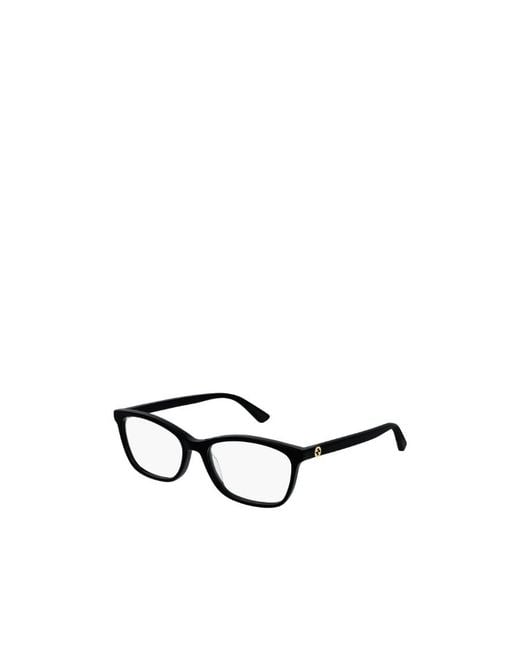 Gucci White Eyewear Rectangle Frame Glasses