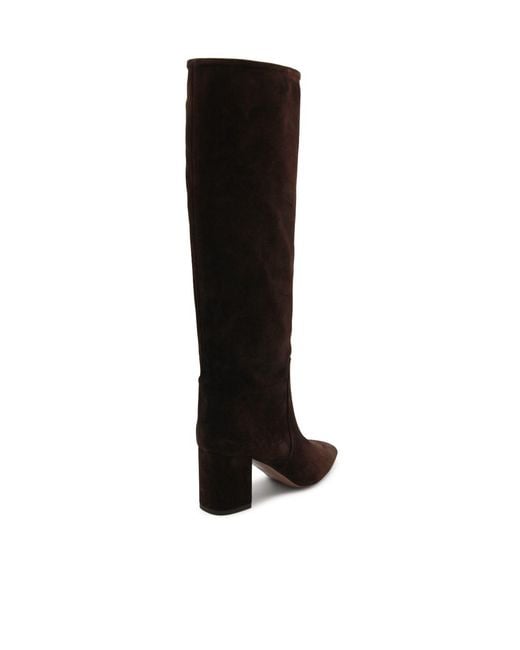 Paris Texas Black Anja Suede Pointed-Toe Boots