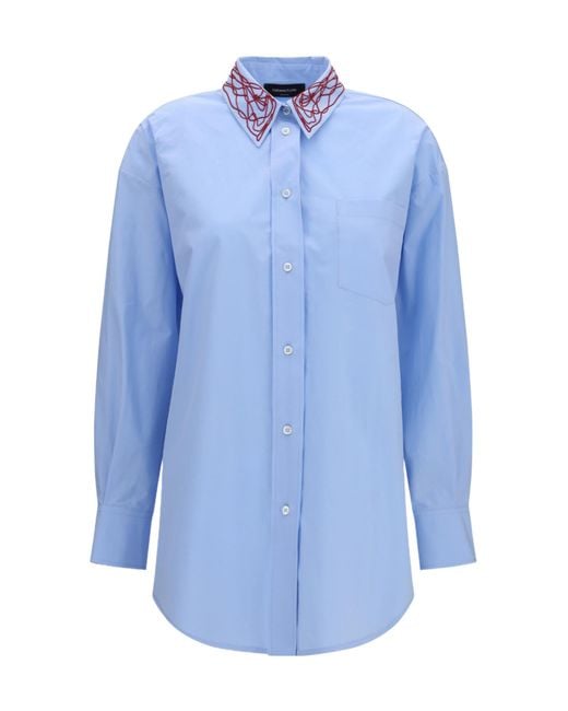 Fabiana Filippi Blue Long-Sleeved Shirt