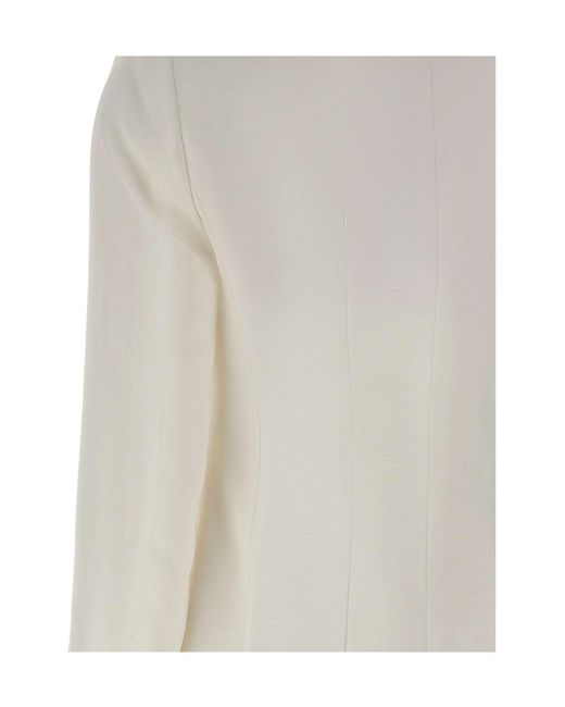 Marella Gray Charme Double-Breasted Blazer