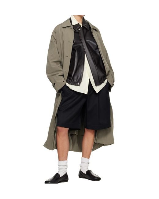 Ssstein Black Pleated Wide-Leg Shorts