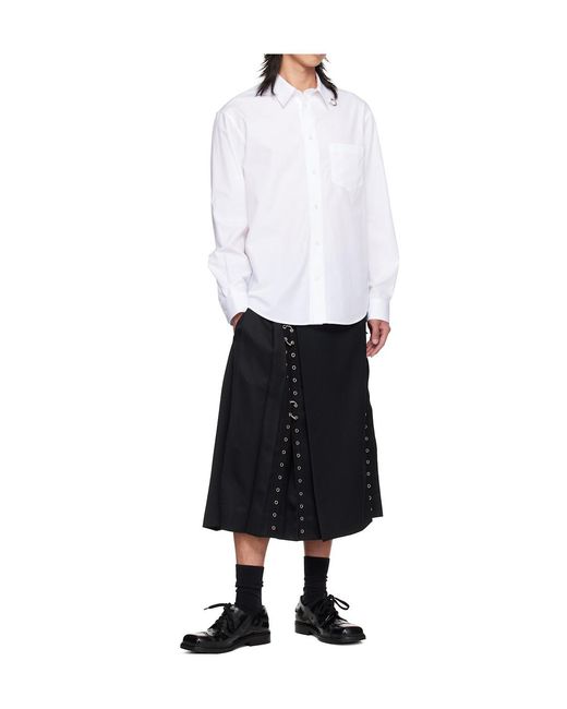 Simone Rocha White Split Ring Classic Shirt for men