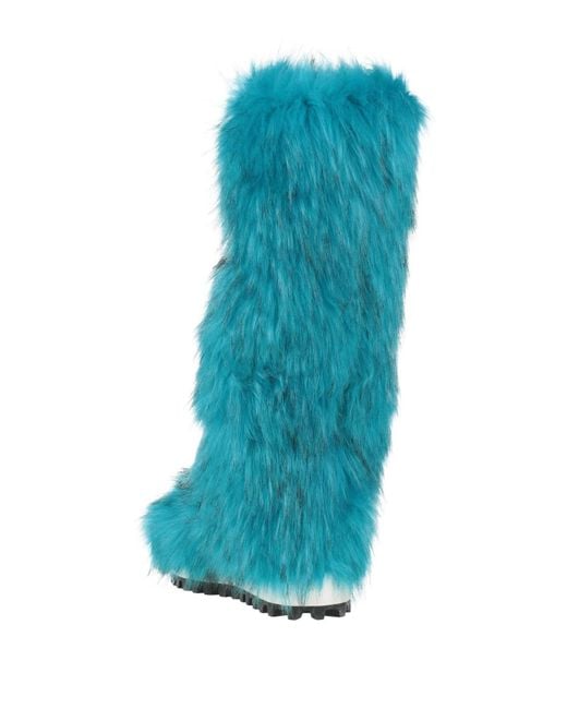 Dolce & Gabbana Blue Solid Color Short Boots