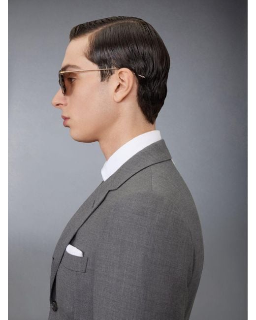 Thom Browne White Eyewear Square Frame Sunglasses for men