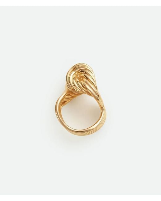 Bottega Veneta Metallic Slice Ring