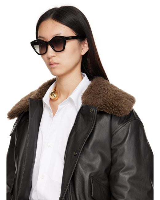 Fendi Multicolor Lettering Cat-Eye Sunglasses