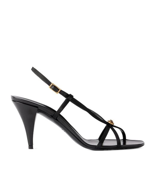 Versace Metallic Valentina Strappy Heeled Sandals