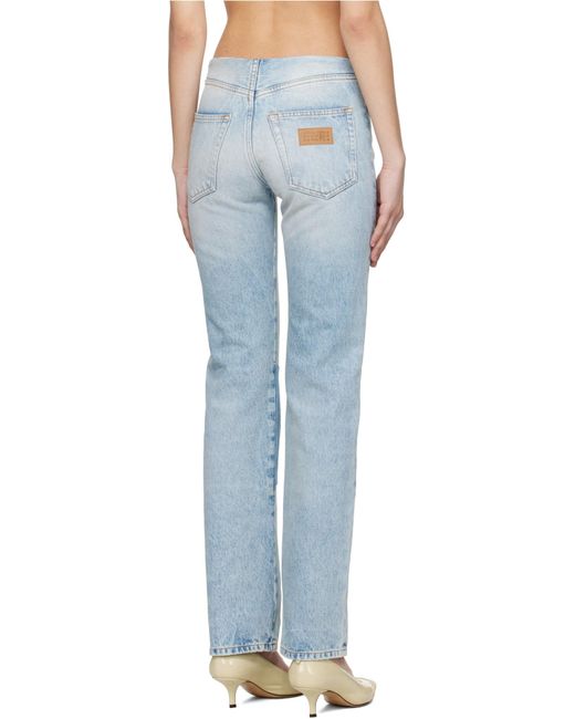 MM6 by Maison Margiela Blue Patch Detailed Jeans
