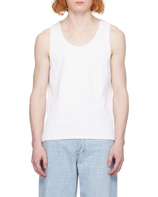 Bottega Veneta White Scoop-Neck Tank Top for men