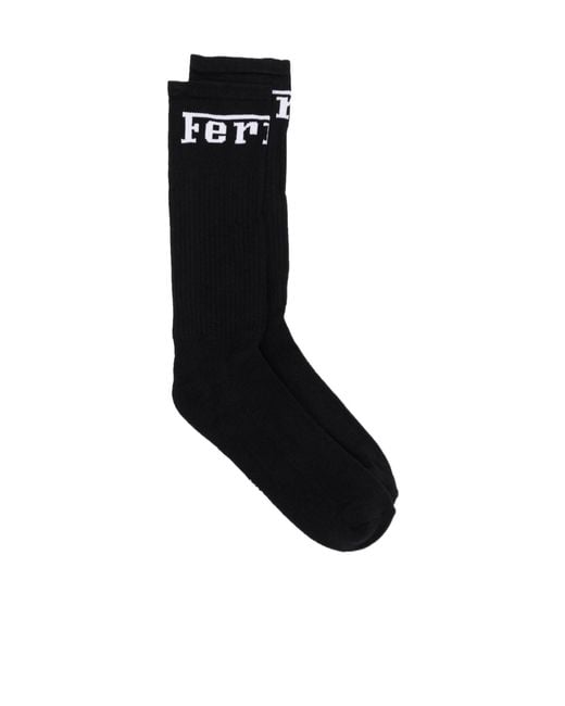 Ferrari Black Logo Socks for men